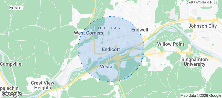 Endicott Airbnb map